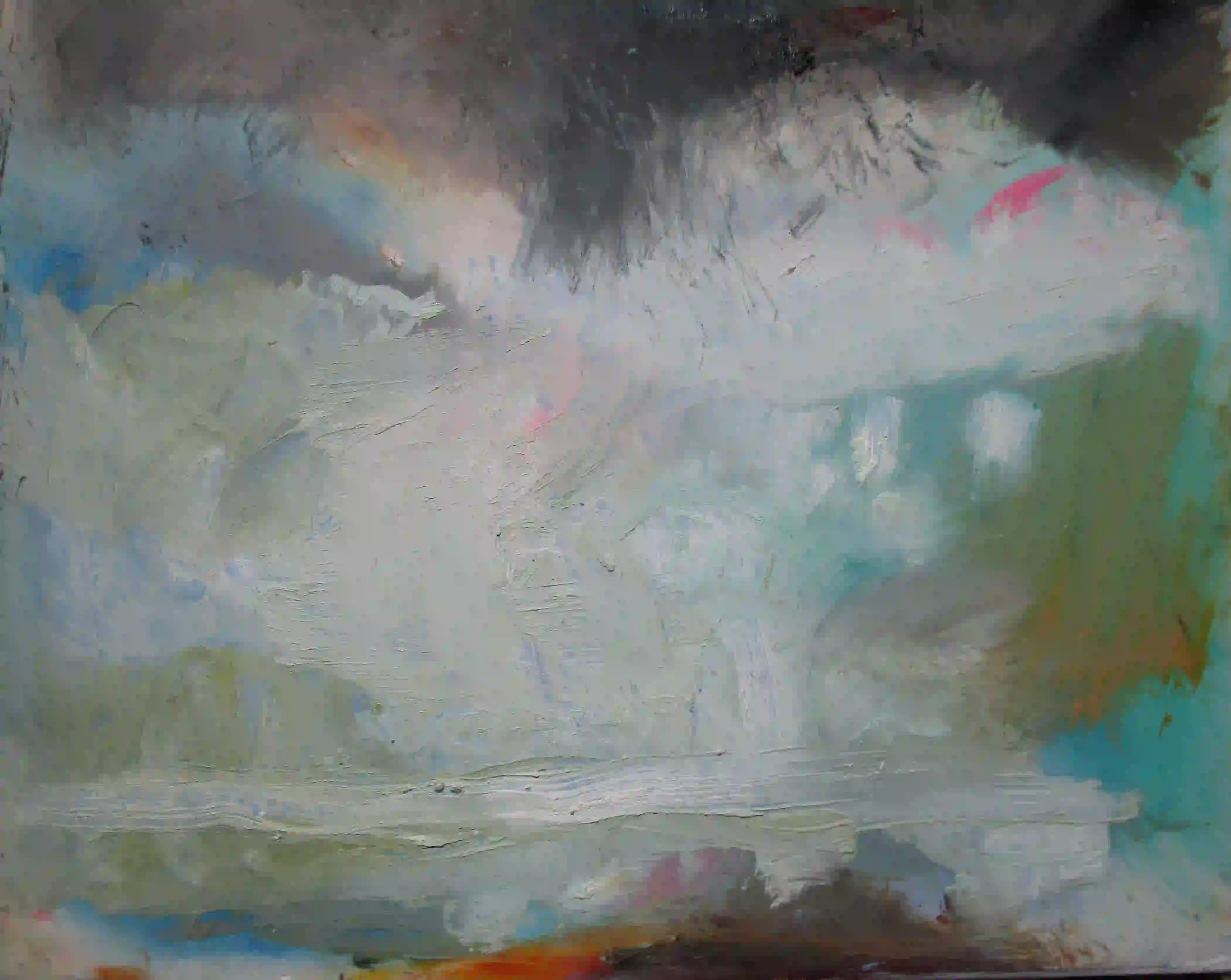 Patch of Sky 4 - 8x10, oil on mylar