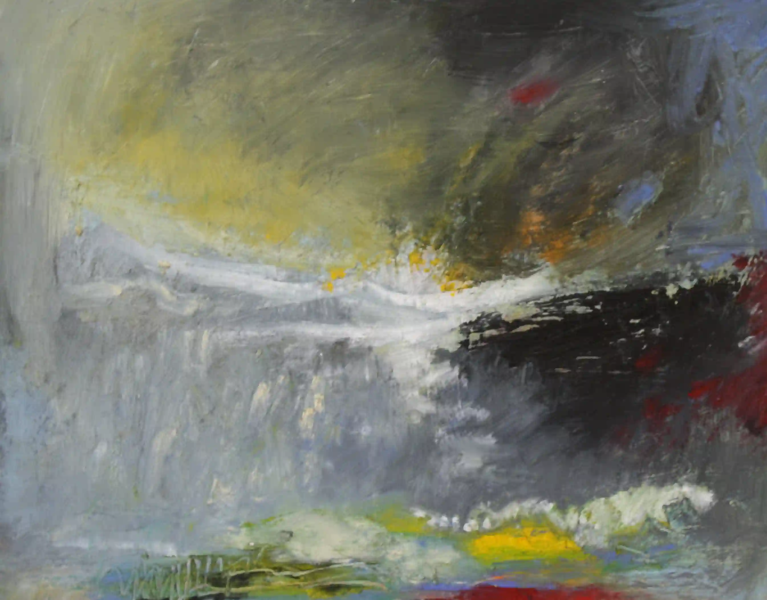 Patch of Sky 9 - 11x14, oil on mylar